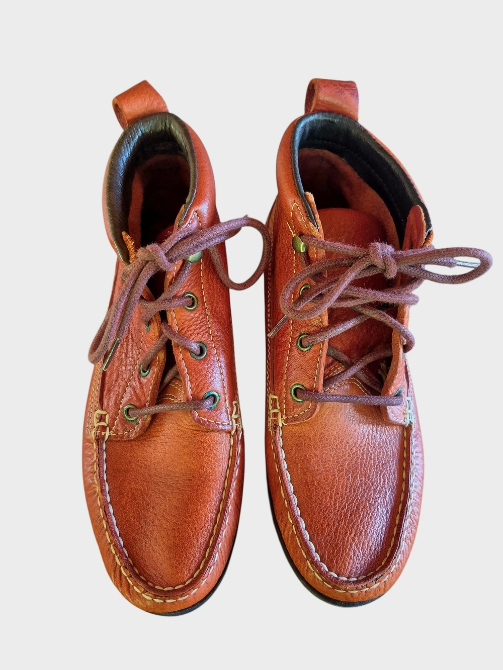Eddie Bauer Women's CHUKKA Tan/Brown Leather Lace-Up Mid Top Casual Boots 7.5M - Picture 7 of 9